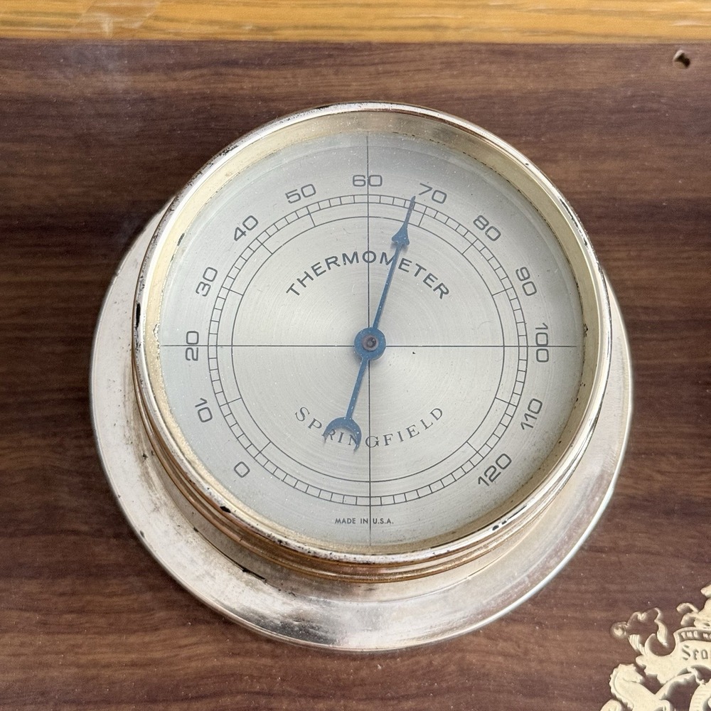 Vintage Springfield Thermometer Hygrometer Wall Mount Weather Station USA - Picture 2 of 10